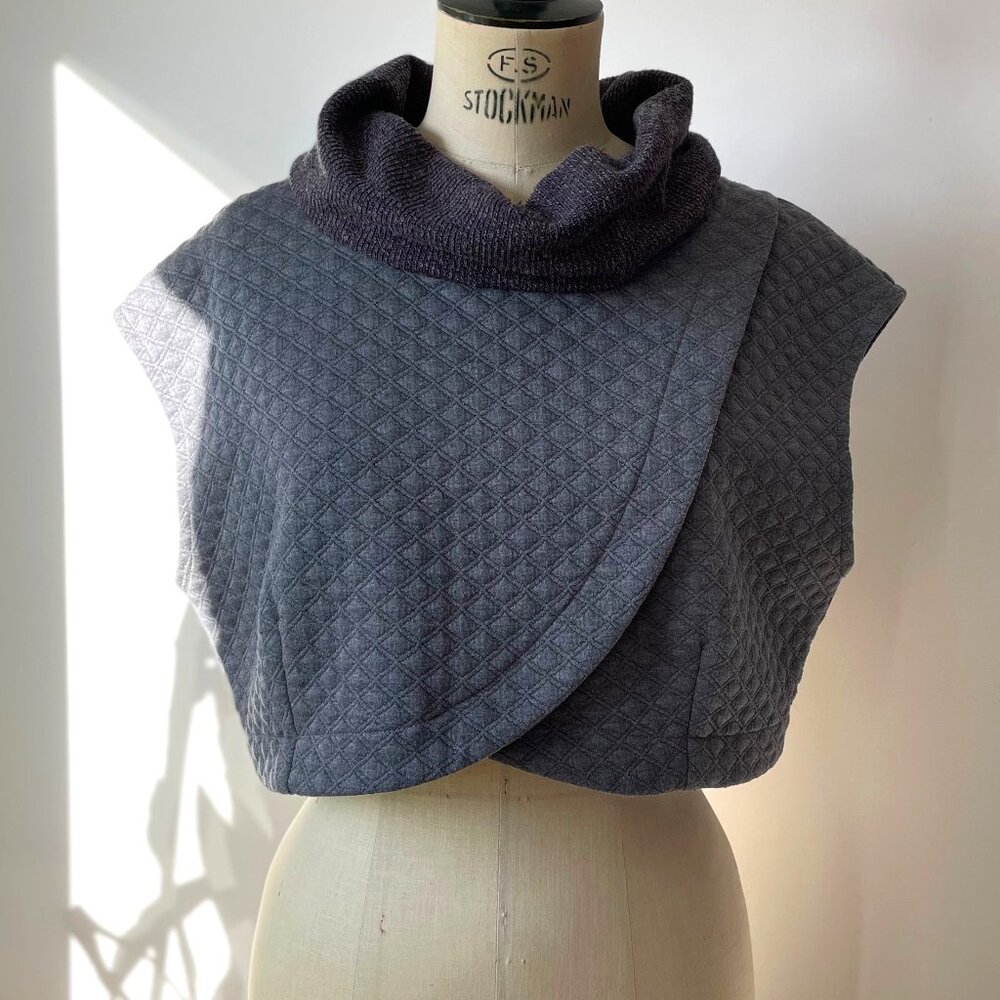 MOOV - Quilted Turtle Neck Cropped Top - Made in Canada